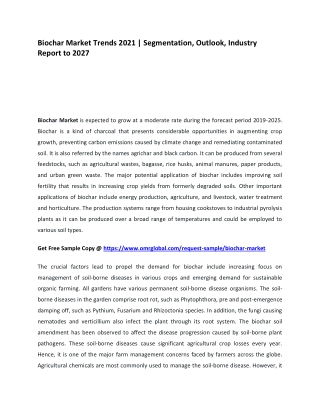 Biochar Market Trends 2021