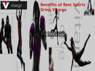 Benefits of Best sports drink Vitargo