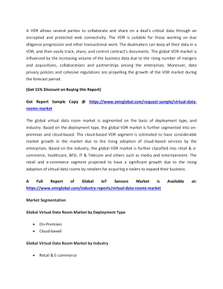 Virtual Data Rooms (VDR) Market