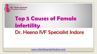 Top 5 Causes of Female Infertility – Dr. Heena IVF Specialist