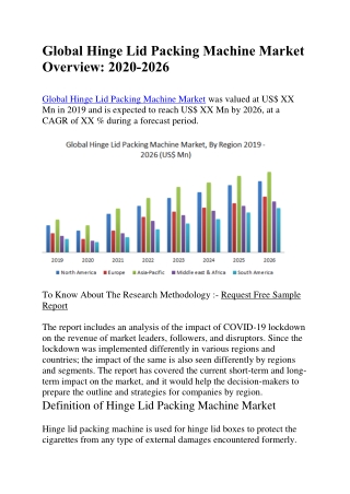 Global Hinge Lid Packing Machine Market Overview