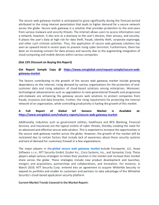 Secure Web Gateway Market