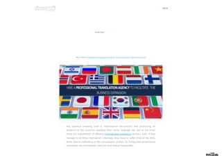 Hire a professional International translation agency to facilitate the business expansion