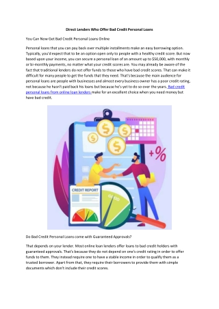PPT - Bad Credit Personal Loans with Guaranteed Approval PowerPoint