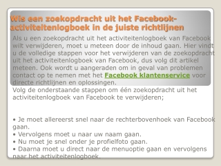 Contact Facebook Nederland kom online hulp halen