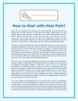 How to Deal with Heel Pain?