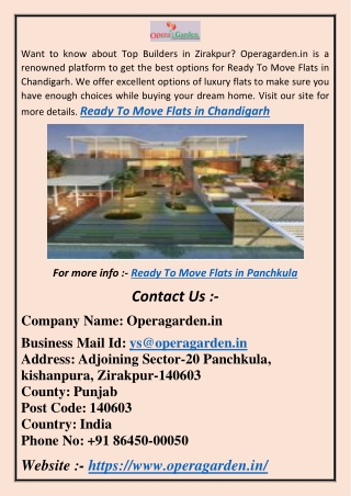 Ready To Move Flats in Panchkula jhkujhkhuykhkh