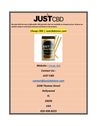 Cheap CBD  Justcbdstore.com