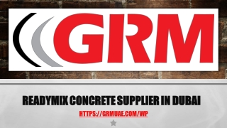 Readymix Concrete Supplier in Dubai