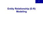 Entity Relationship E-R Modeling