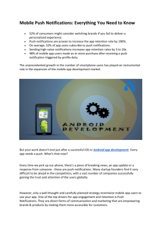 Mobile Push Notifications - Everything you need to know