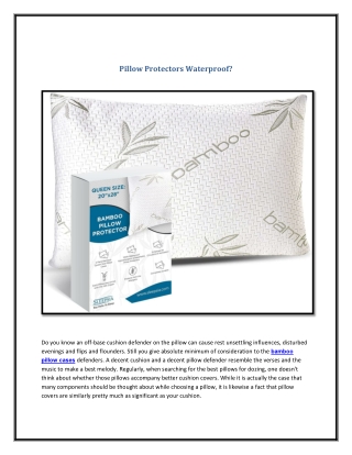 Pillow Protectors Waterproof