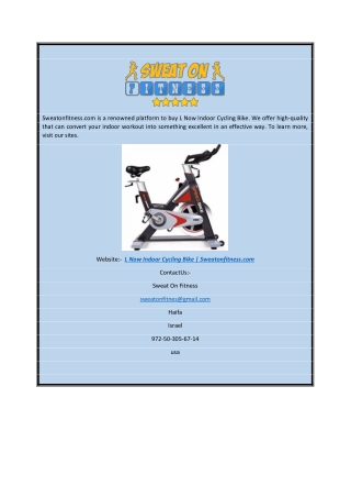 L Now Indoor Cycling Bike  Sweatonfitness