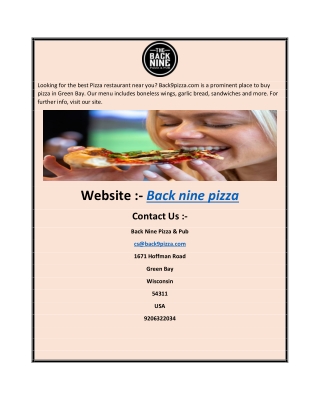 Back Nine Pizza  Back9pizza.com   13