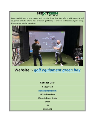 Golf Equipment Green Bay   Nextgengolfgb.com  13