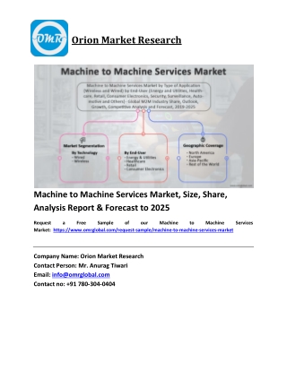 Machine to Machine Services Market Size & Growth Analysis Report, 2019-2025