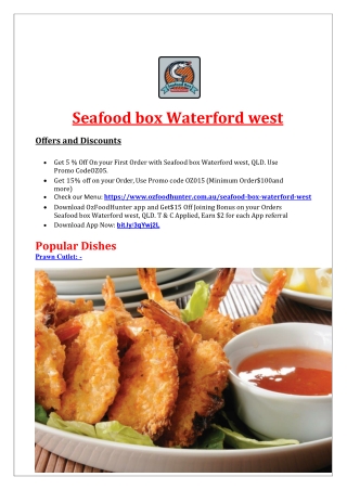 Seafood box Waterford west Burger Restaurant, QLD - 5% off