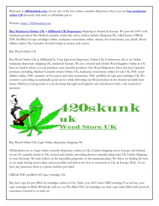 Buy Marijuana Online UK