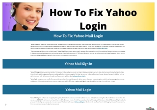 yahoo mail login
