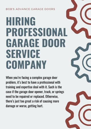 hiring professional garage door service company