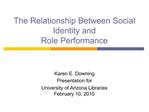 The Relationship Between Social Identity and Role Performance