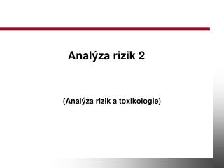 Analýza rizik 2