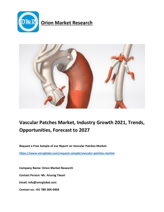Vascular Patches Market, Industry Growth 2021, Opportunities, Forecast 2027
