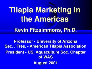 Tilapia Marketing in the Americas