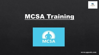 14 August ppt MCSA Training