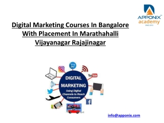 Digital Marketing Courses In Bangalore With Placement PPT