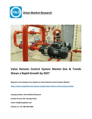 Valve Remote Control System Market Size & Trends Shows a Rapid Growth by 2027