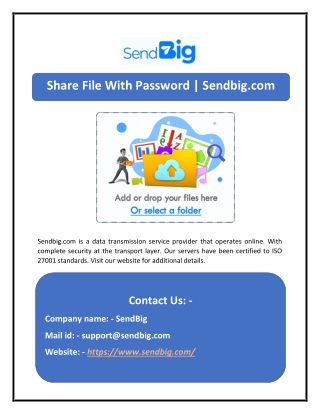 Share File With Password | Sendbig.com