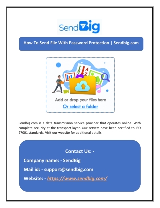How To Send File With Password Protection | Sendbig.com