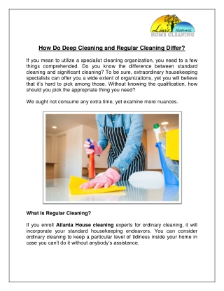 How Do Deep Cleaning and Regular Cleaning Differ
