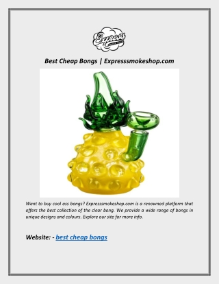 Best Cheap Bongs | Expresssmokeshop.com