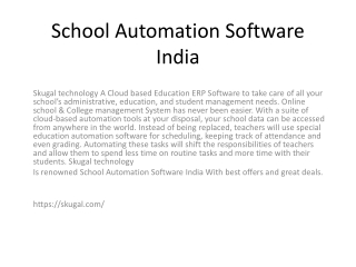 School Automation Software India