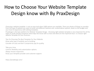 How to Choose Your Website Template Design