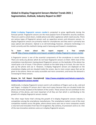 Global In-Display Fingerprint Sensors Market