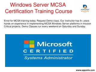 Windows Server MCSA
