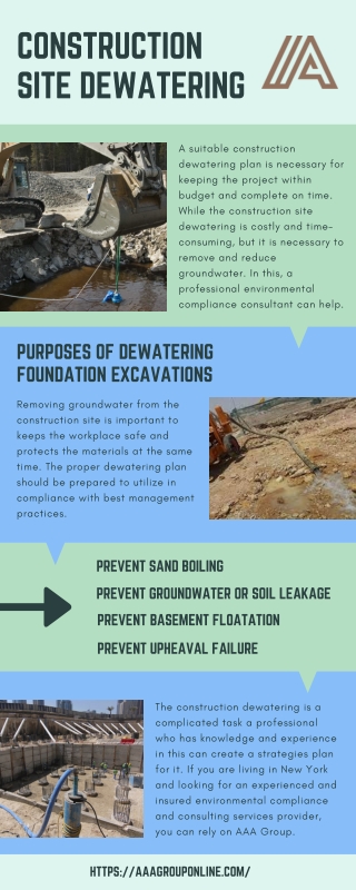 What is the Purpose of Construction Dewatering?