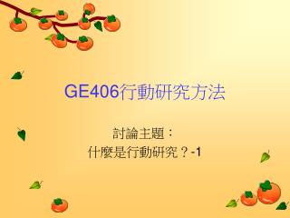 GE406 行動研究方法