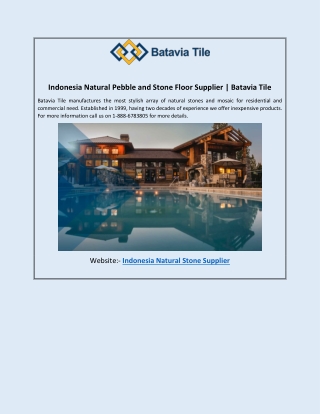 Indonesia Natural Pebble and Stone Floor Supplier | Batavia Tile