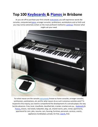 Top 100 Keyboards  Pianos in brisbane