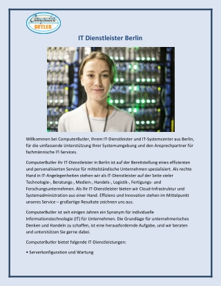 IT Dienstleister Berlin