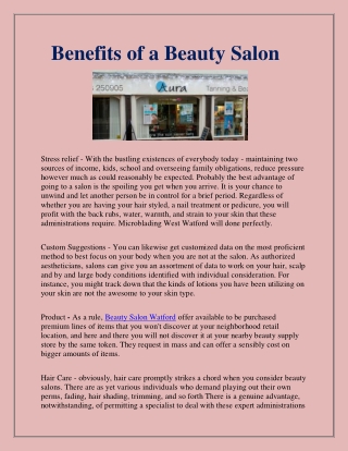 Find The Best Beauty Salon in North Watford.