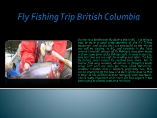 Fly Fishing Trip British Columbia