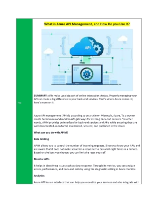 What is Azure API Management, and How Do you Use It