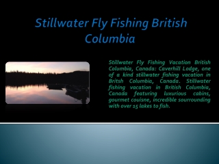 Stillwater Fly Fishing British Columbia