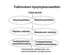 Tutkimuksen kysymyksenasettelu