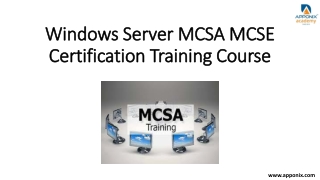 Windows Server MCSA MCSE Certification Training Course